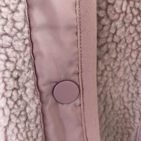 Rails Lorna Sherpa fleece jacket Womens Medium lilac purple pink Sherpa Snap Up - Picture 5 of 14